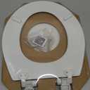 Mayfair Cassel Slow Close Toilet Seat, Easy Clean, Non Slip Premium Wood Seat, Easy Install, Made in USA, Round, White