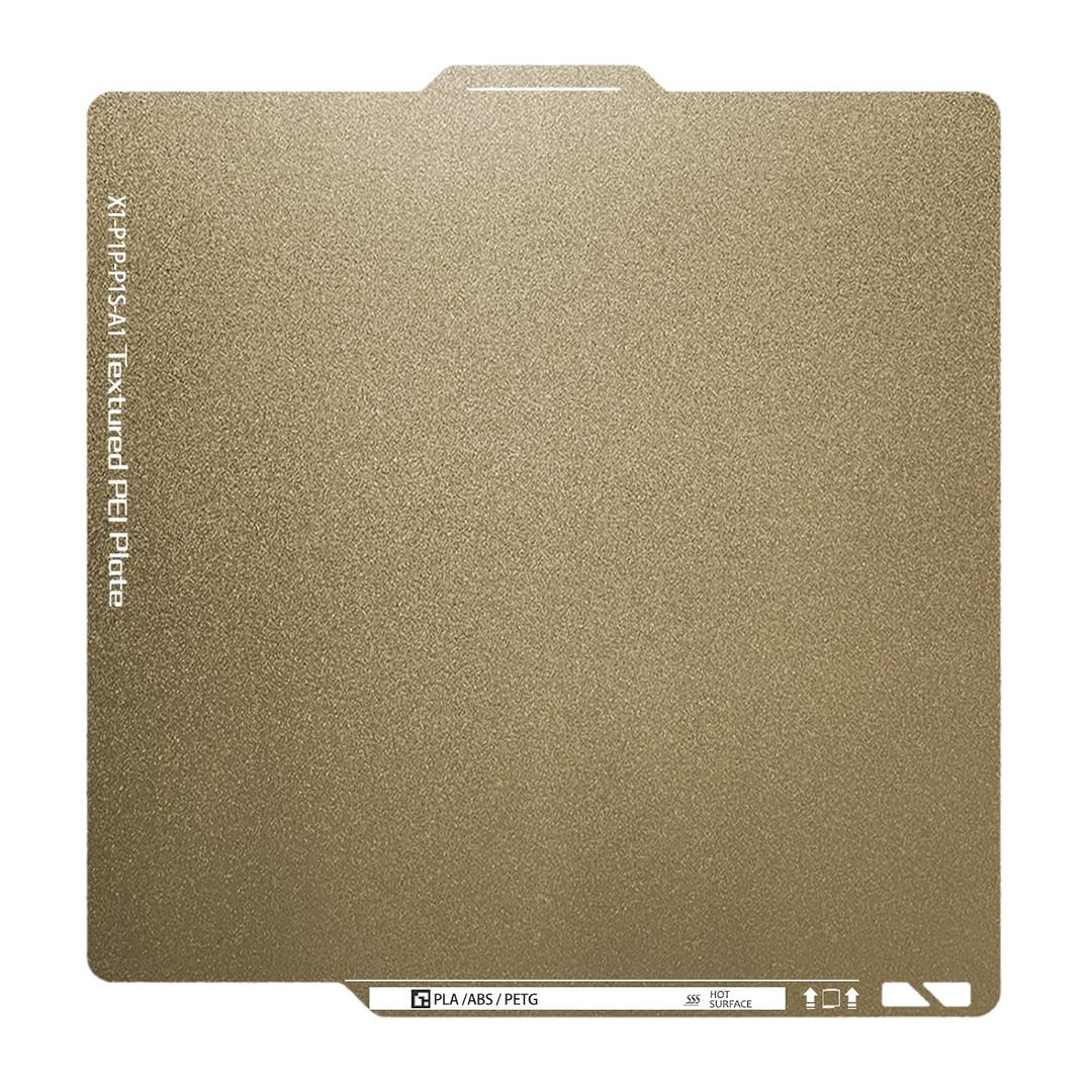 PEI Sheet for Bambu Lab X1 X1C X1E P1P P1S A1 Bambulabs PEI Build Plate with Identification Code,Double Sided Textured PEI Flexible Removal Spring Steel Sheet, 257x257mm Bambu Build Plate