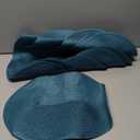 AHHFSMEI Placemats Set of 6 for Dining Table Washable Woven Non-Slip 18x12 inches Placemat Heat-Resistant Durable Table Mats for Dining Table Easy to Clean (Oval Blue, 6)