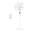 NEWBULIG 17" Pedestal Fan with Remote, 15H Auto Timer, Quiet Standing Fan for Bedroom, Living Room & Office, 3 Speeds, 3 Modes, Adjustable Height & 80 Oscillation