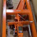 VEVOR Hydraulic 6 Ton H-Frame Garage Floor Adjustable Shop Press with Plates, 6T, Orange