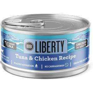 BIXBI Liberty Canned Wet Cat Food - Grain Free, Tuna and Chicken Recipe in Broth, 2.75 Ounce (Pack of 24) (EXP 01/03/26)