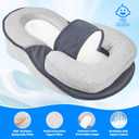 Feeding Pillow Anti Overflow Feeding Pillow for Reducing Spit-Up, Safety Nursing Pillow, Gray