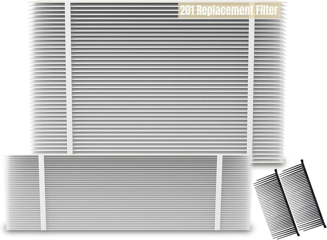 201 Replacement Furnace Filter Compatible with Aprilaire 2200, 2250, Space Gard 2200 Whole House Air Cleaner Purifiers, MERV 10, 2 Pack 20x25x6 Air Filters and 2 Pack Pleat Spacers