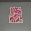 2 x 6 Sheets Valentines Day Decorations Heart Window Clings Red Pink Heart Window Glass Stickers Holiday Happy Valentine's Day Windows Decals for Home Office Party Glass Decor Supplies