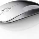 Bluetooth Wireless Mouse - (BT5.1+USB) Dual Connectivity, Quiet Click, Low Power, and 1600 DPI, Portable Cordless Mouse for Laptop, MacBook Pro/Air, iPad (White to Black)