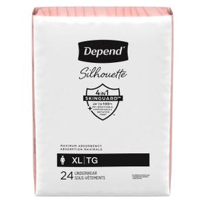 Depend Silhouette Incontinence & Postpartum Underwear for Women - Maximum Absorbency 24 Count, 2 Packs