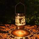 Solar Lanterns Outdoor Waterproof, Cardinal Bird Floral Design Hanging Solar Lights Garden Decor for Patio Porch Yard Lawn, Cardinal Gifts for Women Mom Grandma