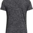 4 x Under Armour Womens Tech Twist Short Sleeve V Neck, (001) Black / / White, Large