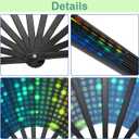 Large Folding Hand Fan, Folding Hand Fan for Women, Hand Fans,Chinese Kung Fu Tai Chi Hand Fan for Party, Dance, Decorations, Festival, Gift,Wall Decoration. (Polka Dot Pattern, 2 Pack)