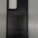 KEZiHOME Compatible for Samsung Galaxy S21 Ultra Case, Premium Genuine Leather [Built-in Kickstand] [Shockproof] [Drop-Proof], Magnetic Protective Phone Cover Case for Galaxy S21 Ultra 5G (Black)