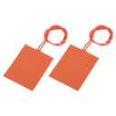 MECCANIXITY 2pcs Silicone Heating Pad, 12V 25W Heater Film Flexible Heating Plate 100mmx80mm Heater Mat for Constant Temperature