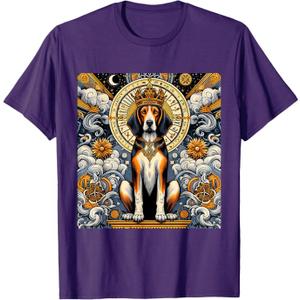 Treeing Walker Coonhound Tarot Card T-Shirt, L