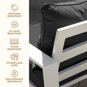 Honeycomb Outdoor Essentials Deep Seat, 24 x 24, Hampton Texture Hunter Chair Cushion for Patio Furniture Black