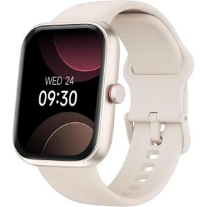 TOOBUR Smart Watch for Women, Alexa Built-in, Answer/Make Calls, 1.91" HD Screen Fitness Watch, IP68 Waterproof, 100 Sports, Heart Rate Monitor, Sleep Tracker, Smartwatch Compatible Android iOS, Beige