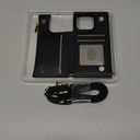 Bocasal Crossbody Wallet Case for iPhone 15 Pro with RFID Blocking Card Slot Holder, Magnetic Flip Folio Purse Case, PU Leather Zipper Handbag with Detachable Lanyard Strap 6.1 Inch 5G (Black)