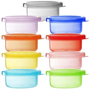 Youngever 9 Sets Baby Food Storage, Plastic Baby Food Containers (2 Ounce)