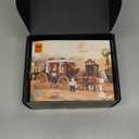 FUNWHOLE Western Stagecoach Lighting - Juego de ladrillos de construccin  Carruaje y caballo del viejo oeste 293 piezas coleccin juego de exhibicin para amantes del oeste