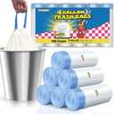 4 Gallon Trash Bags Drawstring 1.1 Mil - 120 Count White Small Garbage Bags Unscented for Bathroom, 15 Liter Thick Plastic Wastebasket Liners for Toilet Home Office and Bedroom
