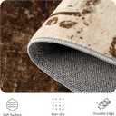 6x9 Area Rugs - Modern Abstract Washable Rug, Ultra Soft Non Slip Low Pile Large Rugs for Living Room, Floor Carpet for Bedroom Dining Room Office Laundry Nursery Home(A-Brown)