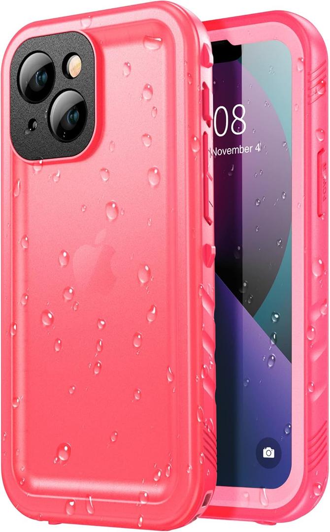 SPORTLINK Compatible with iPhone 13 Mini Waterproof Case - Full Body Shockproof Dustproof Phone Screen Protector Rugged Waterproof Case for iPhone 13 Mini 5.4 Inches Pink