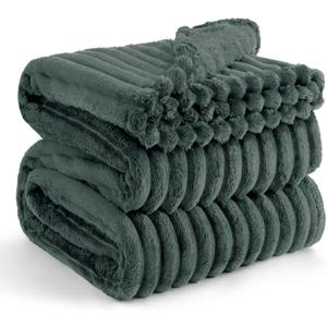 Bedsure Mallard Green Fleece Blanket for Couch - GentleSoft Cozy Soft Blankets for Women, Cute Small Throws for Girls, 90x90 Inches