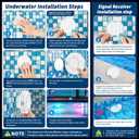 Homly Rechargeable Submersible Pool Lights with Wireless APP Control, Waterproof Underwater Smart LED Lights Controlled Multiple Lighting Modes, 4000mAh Magnets Light for Multi Scene Pool Decoration