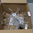 PEIDUO Christmas Jeweled Crown Tree Topper, Light up Tree Topper with 60 Warm White Lights, Large Christmas Topper Unique with Multifunction Controller, Metal Xmas Topper Decorations for Tree, Plug in