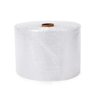Amazon Basics Bubble Wrap for Moving, Packing, Shipping and Storage, Perforated Protective Cushioning for Fragile Items, 12-inch x 175-ft Long Roll, Small 3/ 16", Clear
