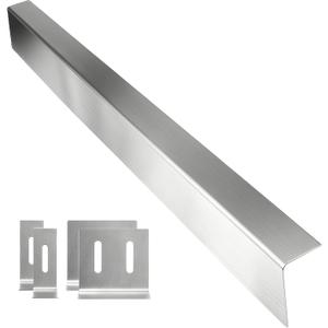 30" Slide-In Range Rear Filler Kit, Adjustable Stainless Steel Stove Gap Cover (1" or 2.25"), Easy-Install Backguard Trim for 30" Ranges, Heat-Resistant 304 Stainless Steel Gap Filler, Silver