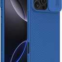 Nillkin for iPhone 16 Pro Case with Camera Cover, [Camera Lens Protector] [Scratch-Resistant] [360 Full Protection] Shockproof Slim Protective Case for iPhone 16 Pro 6.3 Inch, Blue