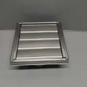 Funmit 6'' Metal Dryer Vent Cover, 7"x7" Outside Dimensions with Metal Mesh Screen, Outdoor Stainless Steel Louvered Vent Cover Includes 4 Screw for Easy Installation