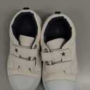 K KomForme Toddler Boys & Girls Shoes Kids Canvas Sneakers with Cartoon Dual Hook and Loops (White), Size: 9 Toddler 