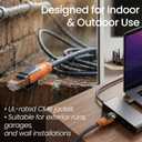 Cat 8 Ethernet Cable 25ft, High Speed LAN Cables 40Gbps 2000MHz Shielded, Heavy Duty 26AWG Outdoor Indoor Cat8 RJ45 Internet Cord Compatible with Gaming PC PS5 Xbox Router Modem Office Industrial