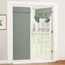 RYB HOME French Door Curtain - Privacy Protect Thermal Insulated Doorway Shade for Kitchen Living Room Dining, 69 Inches 30 Wide Sage Green Curtains, 1 Panel