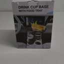 2024 Upgraded 6-in-1 Car Cup Holder - in with Food Tray Table with 2 Phone Holder, 360 Rotation, 3 Cup Holders, Road Trip & Car Traveling Essential Gadget (6-in-1)