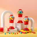 VioraWhite 12 Pack Mini 5" Gumball Machine Without Candy Plastic Bubblegum Dispenser Red Gumball Machine Vending Candy Dispenser for Novelty Birthday Fits 0.05" Small chewing gum ()