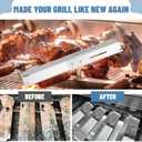 Universal Stainless Steel Adjustable Grill Heat Plates Heat Tents Heat Shields Grill Burner Cover,Compatible with Charbroil, Nexgrill, Brinkmann, Dyna Glo etc.,Extends from 11.75" up to 21" L, 4 Pack