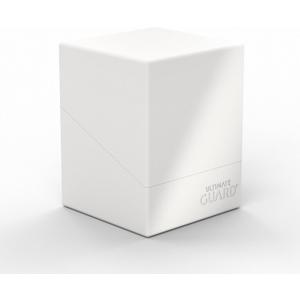 Ultimate Guard Boulder Solid 100+, Deck Case for 100 Double-Sleeved TCG Cards, White, Secure & Durable Storage for Trading Card Games, No Transparency