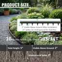 33ft. Galvanized Steel Landscape Edging (10-Pack) 40" Metal Edging for Landscaping with 11 Stakes, Hammer-in Metal Landscaping Edging for Yard Pathway & Flower Beds Lawn Edge for Garden Design, Black, Pack of 10 ( 40 x 5 Inch ) 