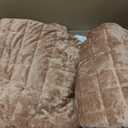 RECYCO Luxury Velvet Quilt Set Full Queen Size Bedding Sets, Ultra Soft Velvet Comforter Set, Lightweight Oversized Bedspread Quilted Coverlet for All Season, with 2 Pillow Shams, Rusty Burnt Orange