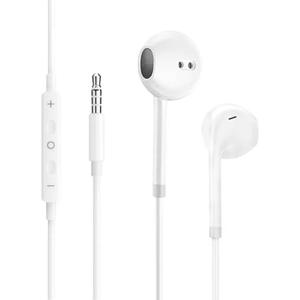Tomonobu Wired Earbuds with Microphone, 3.5 Jack in-Ear Earphone with Volume Control, Headphones for iPhones, iPads, iPods, Computers, Laptops, Mp3/4, and Most Android Audio Devices, White