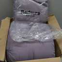 UGG Leonora Comforter Set with 2 Pillow Shams Lightweight Down Alternative Blanket Reversible Cozy Warm All Season Washable and Hypoallergenic Bedding Set, Full/Queen, Purple Shadow