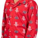Ultra Game Youth NBA Official 2-Piece Super Soft Button Down Pajamas Set (Red)