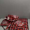 Fourluoo 10 Pcs Farmhouse Home Kitchen Decor Set 4 Kitchen Dish Towels 2 Pot Holders 2 Oven Mitt Rustic Rug and Mat for Cooking Baking Daughter Mom Gift Decor(Red White, Classic Style)