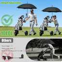 10L0L Heavy Duty Golf Push Cart Umbrella Holder - 180° Adjustable Aluminum Base for Golf Carts, Strollers, Wheelchairs & Bikes | Universal Mounting Design