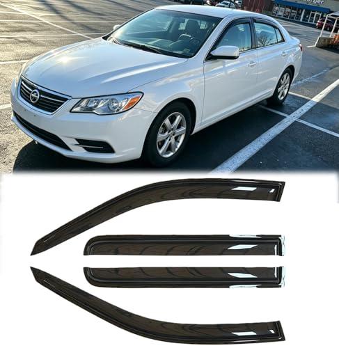 Puermto Rainproof Side Window Wind Deflectors for 2013-2018 Toyota Avalon, Tape-on Sun Rain Guard Sets,Nice Looking Window Visors for Cars,Vent Deflector for 13-18 Toyota Avalon TXX40