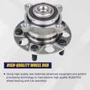 KUSATEC 512353 2pcs Rear Wheel Bearing and Hub Assembly Compatible with for Honda Accord 2008-2012, Acura TSX 2009-2014, 5 Lug w/ABS