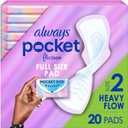 Always Pocket Flexfoam Pads, Size 2, Heavy, with Wings, 20 Count