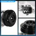 TadaMark A/C Air Conditioner Compressor With Clutch Fit for Nissan Altima 2.5L 2007-2012, Fit for Nissan Sentra 2.5 2.5L 2007-2012 2007 2008 2009 2010 2011 2012, 92600JA00A, 1010886, CO-10886C